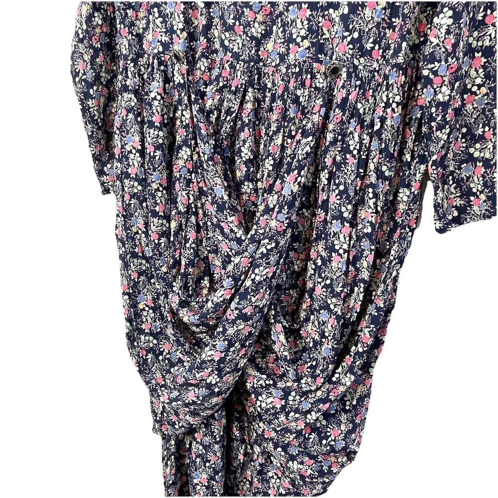 Vintage Dress To Kill Jane‎ Mohr Floral Navy Floral Dress Cottagecore Grannycore - Picture 12 of 16